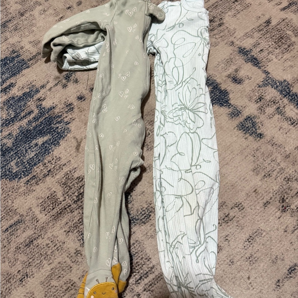 Floral and Leaf Print Baby Leggings